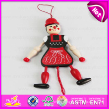 2016 Brand New Design Wooden String Puppet, Most Popular Baby Wooden Pull Toy Puppet, Best Sale Kid Wooden Toy Puppet W02A052